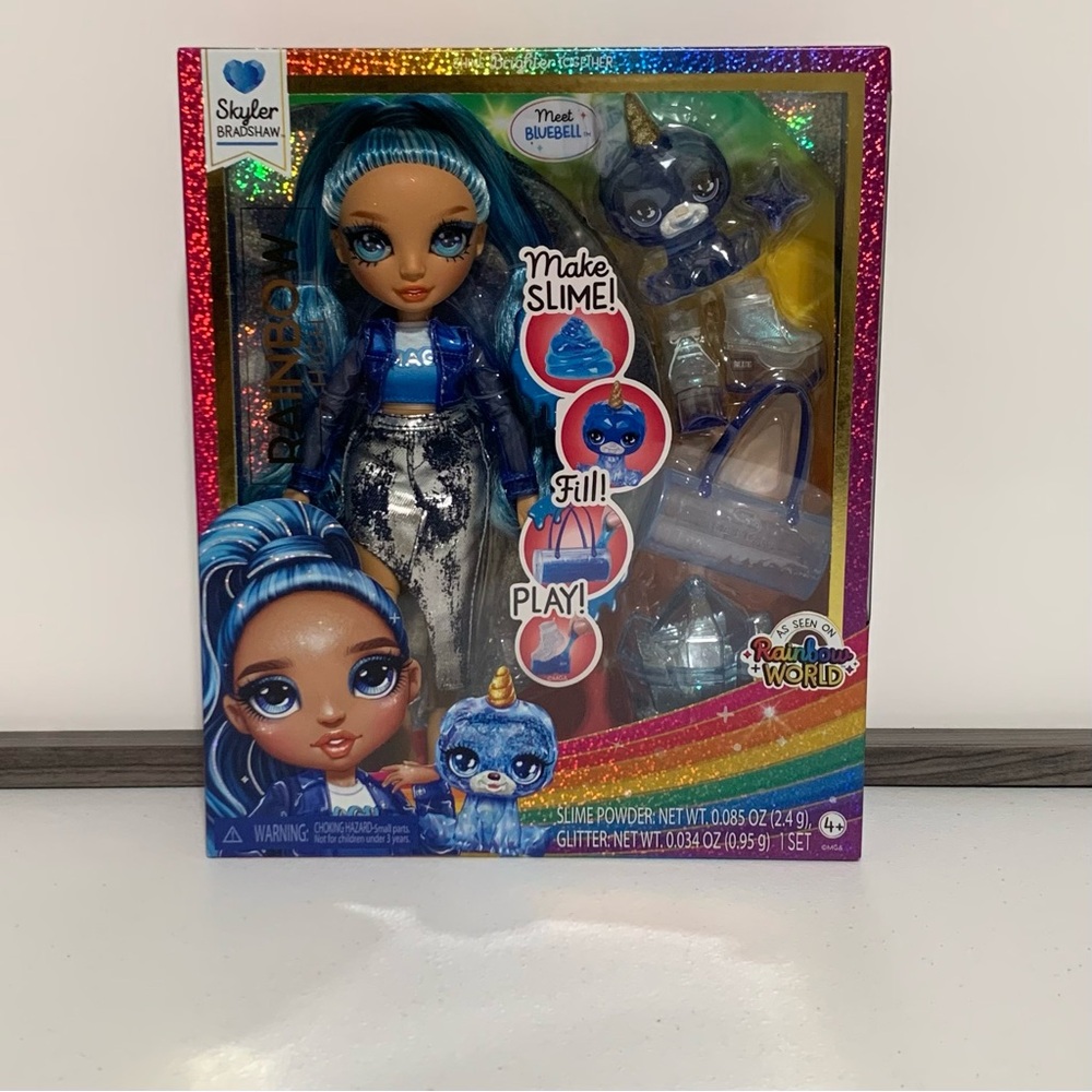 Rainbow High Skyler Bradshaw Fashion Doll w/Sparkle Slime Kit & Magical Pet-New